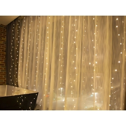 Lampki girlanda kurtyna świetlna świąteczna 300 led wewnętrzna ciepła usb