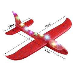 Samolot styropianowy styropianu 47cm świecący led szybowiec rzutka duży