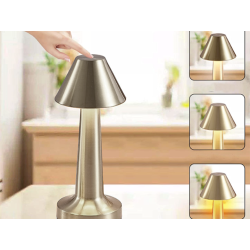 Lampka nocna stołowa do sypialni dotykowa lampa 3 stopniowa bezprzewodowa