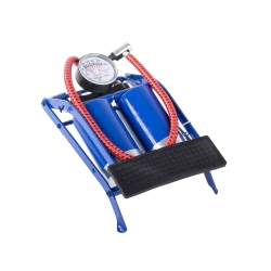 Pompka nożna samochodowa dwa tłoki rower końcówki