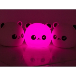 Lampka nocna dla dzieci led rgb panda dotyk