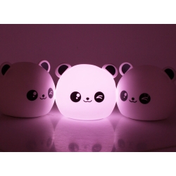 Lampka nocna dla dzieci led rgb panda dotyk