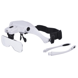 Lupa na głowę czołowa okulary z diodami 2 led 3.5x
