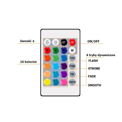 Taśma led 3528 rgb 4,5m wodoodporna pilot zestaw