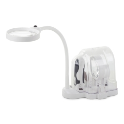 Lupa biurkowa ręczna 2w1 wymienne soczewki 6 led