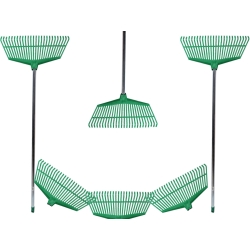 Grabie ogrodowe do liści trawy lekkie plastikowe trzonek aluminium 40cm
