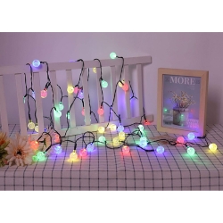 Girlanda ogrodowa lampki 40 led solarna multikolor
