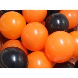 Zestaw balonów halloween czarne pomarańczowe 20szt