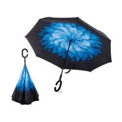 Parasol parasolka odwrócony składany odwrotnie mocne druty solidny stojący