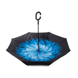 Parasol parasolka odwrócony składany odwrotnie mocne druty solidny stojący