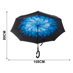 Parasol parasolka odwrócony składany odwrotnie mocne druty solidny stojący