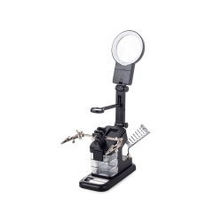Lupa trzecia ręka 10 led smd uchwyt lutowania 25x