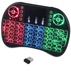 Klawiatura bezprzewodowa mini podświewtlana tv led