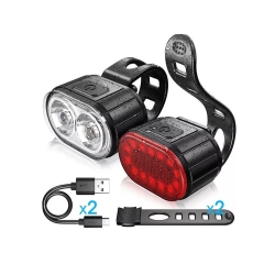 Lampka rowerowa światło przód tył led na rower kierownicę mocna usb jasna
