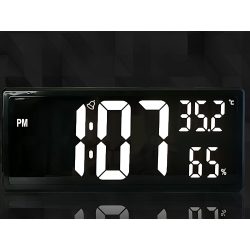 Zegar budzik elektroniczny cyfrowy led stojący wiszący temperatura wilgoć