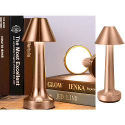 Lampka nocna stołowa do sypialni dotykowa lampa 3 stopniowa bezprzewodowa