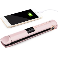 Prostownica do włosów ceramiczna lcd 2w1 regulacja temperatury power bank
