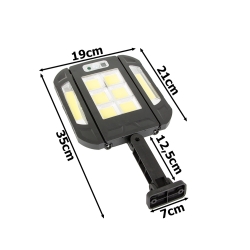 Lampa solarna led czujnik ruchu zmierzchu pilot