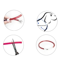 Obroża świecąca led dla psa i kota wodoodprna regulowana regulacja 47cm usb