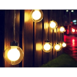 Girlanda ogrodowa solarna lampki 20 led ciepłe