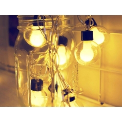 Girlanda ogrodowa solarna lampki 20 led ciepłe