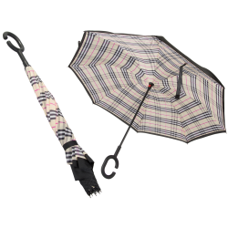 Parasol parasolka odwrócony składany odwrotnie mocne druty solidny stojący