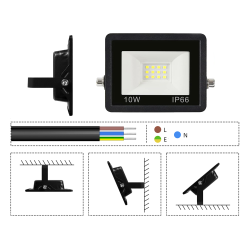 Naświetlacz halogen reflektor led 10w 6000k zewnętrzny wodoodporny ip66