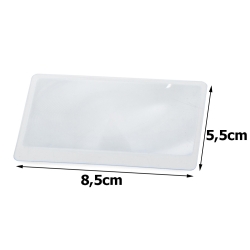 Lupa wizytówka soczewka fresnela kartka 85x55mm