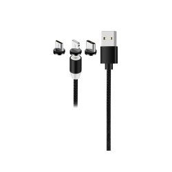 Kabel magnetyczny przwód do ładowania 3w1 micro typ-c usb lightning 1m
