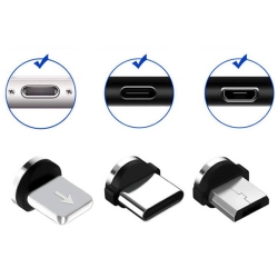 Kabel magnetyczny przwód do ładowania 3w1 micro typ-c usb lightning 1m