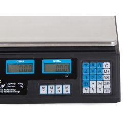 Waga sklepowa elektroniczna kalkulacyjna 40kg pl
