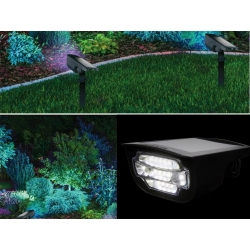 Lampa ogrodowa solarna wbijana lampka led kolory