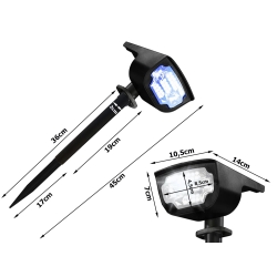 Lampa ogrodowa solarna wbijana lampka led kolory