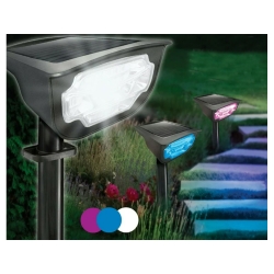 Lampa ogrodowa solarna wbijana lampka led kolory