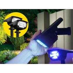 Lampa ogrodowa solarna wbijana lampka led kolory