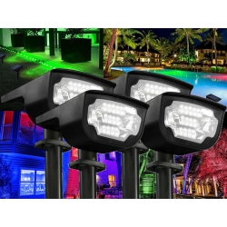 Lampa ogrodowa solarna wbijana lampka led kolory