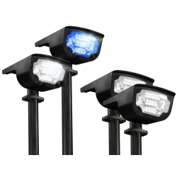 Lampa ogrodowa solarna wbijana lampka led kolory