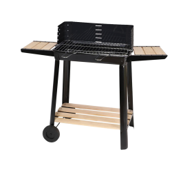 Grill ogrodowy duży węglowy bbq regulowany ruszt półki koła przenośny