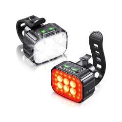 Lampka rowerowa led zestaw tył przód usb na rower na kierownice akumulator