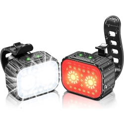 Lampka rowerowa led zestaw tył przód usb na rower na kierownice akumulator
