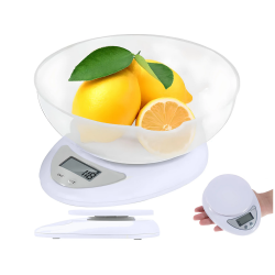 Waga kuchenna elektroniczna cyfrowa z misą miska 5kg lcd dokładna miarka