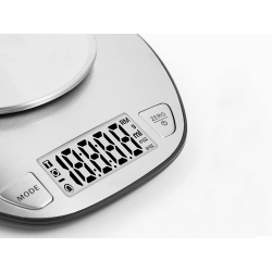 Elektroniczna waga kuchenna z misą 5kg/1g cyfrowa precyzjna metalowa