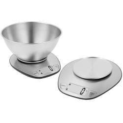 Elektroniczna waga kuchenna z misą 5kg/1g cyfrowa precyzjna metalowa