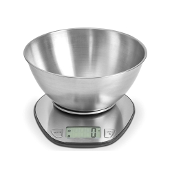 Elektroniczna waga kuchenna z misą 5kg/1g cyfrowa precyzjna metalowa