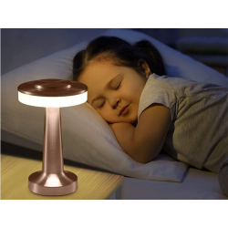 Lampka nocna stołowa dotykowa lampa 3 stopniowa do sypialni bezprzewodowa