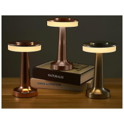 Lampka nocna stołowa dotykowa lampa 3 stopniowa do sypialni bezprzewodowa