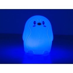 Lampka nocna dla dzieci led pingwin rgb dotyk usb