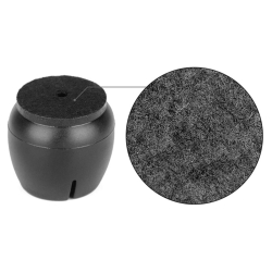 Nakładki na nogi krzesła filc 12-16mm czarne 16szt