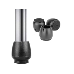 Nakładki na nogi krzesła filc 12-16mm czarne 16szt