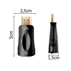 Konwerter adapter z hdmi na vga d-sub audio dźwięk mini jack